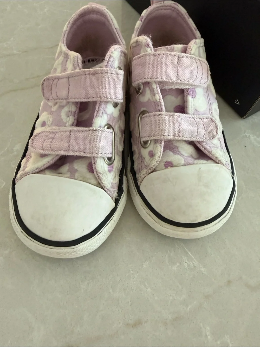 Converse Kids Pink Patterned Velcro Sneakers